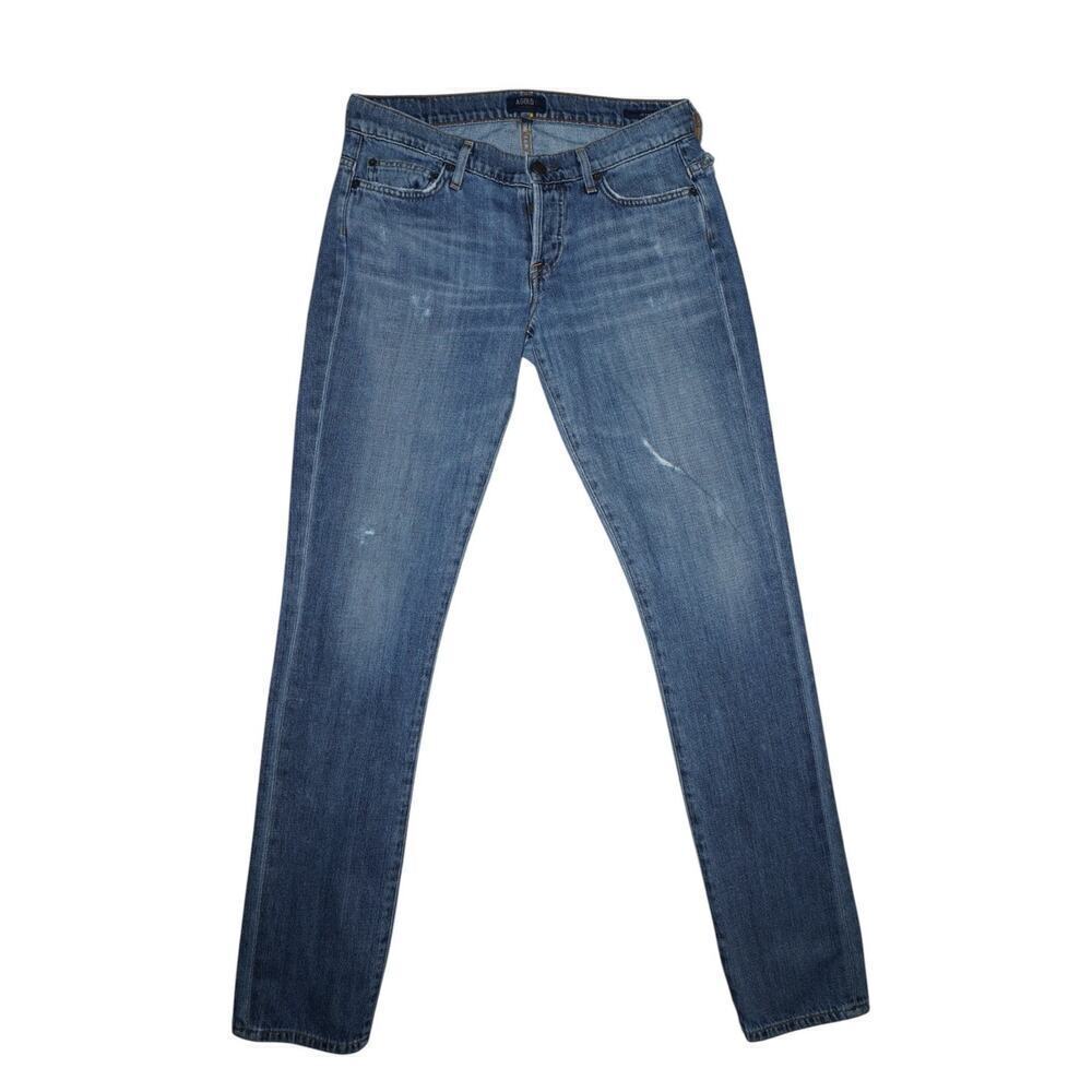 AGOLDE Jeane Mid Rise Slim Straight Jeans Women’s Size 26 Button Fly Blue